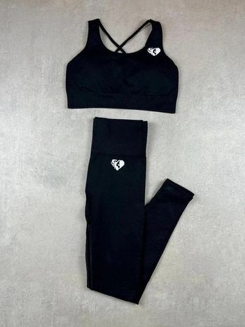 Ensemble Women's Best Seamless Set - Sports Bra + Leggings Gym Outfit | noir | Size S | Women #