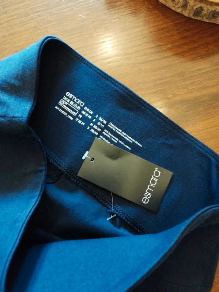 Pantalon bleu foncé droit 95% coton 38/40 neuf - photo numéro 5
