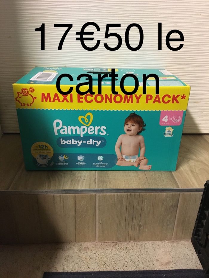108 couches Pampers baby dry taille 4