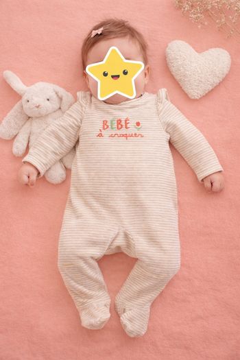 Pyjama velours bébé fille tape à l'oeil 6 mois 