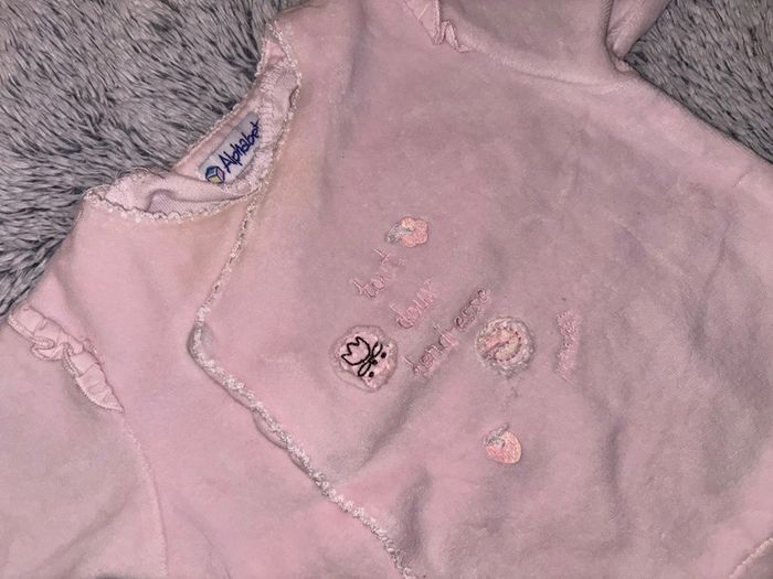 Pyjama velours fleur bébé - photo numéro 4