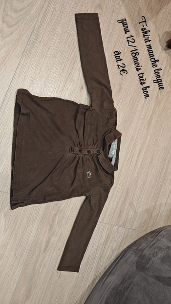 T-shirt manche longue Zara 12/18mois