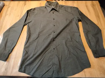 Chemise Unie Cerrer Noire à Rayures Discrètes - Taille 4 / XL - Très Bon État