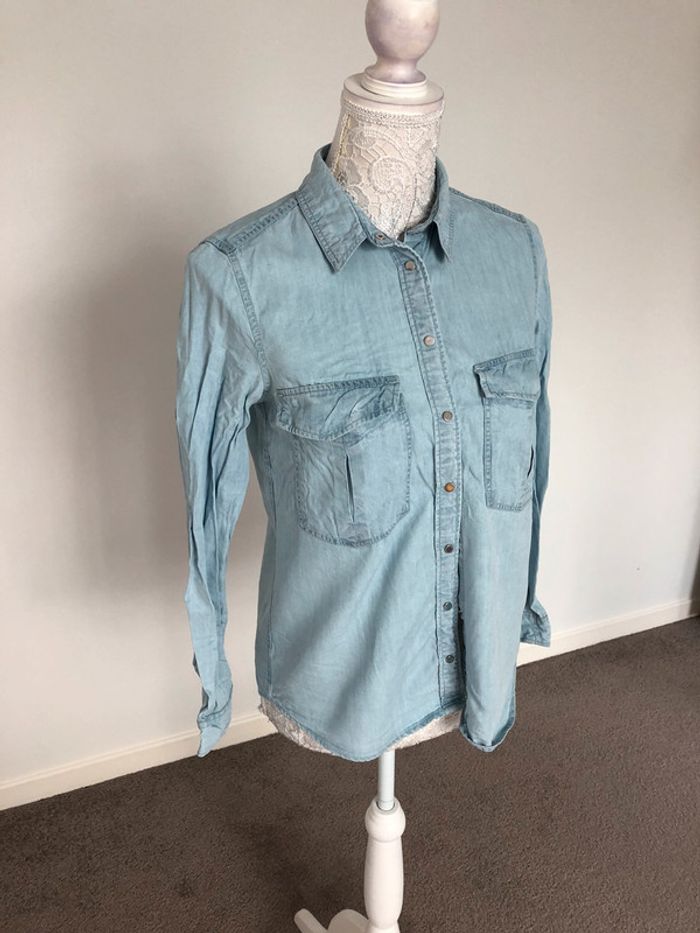 Chemise jean MANGO taille S - photo numéro 3