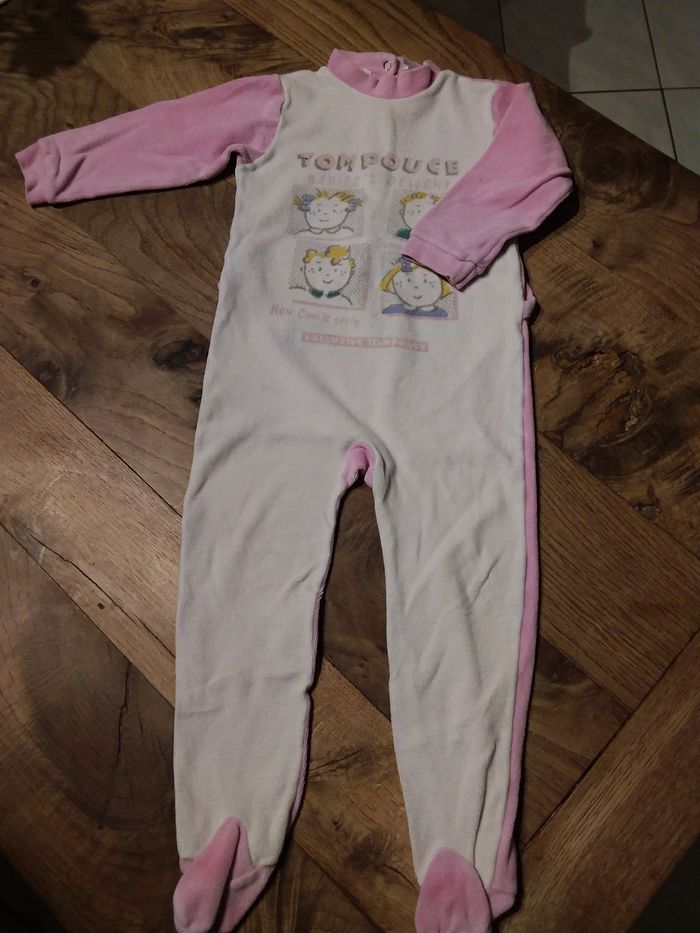 Grenouillère velours bien chaude bébé fille 18 mois