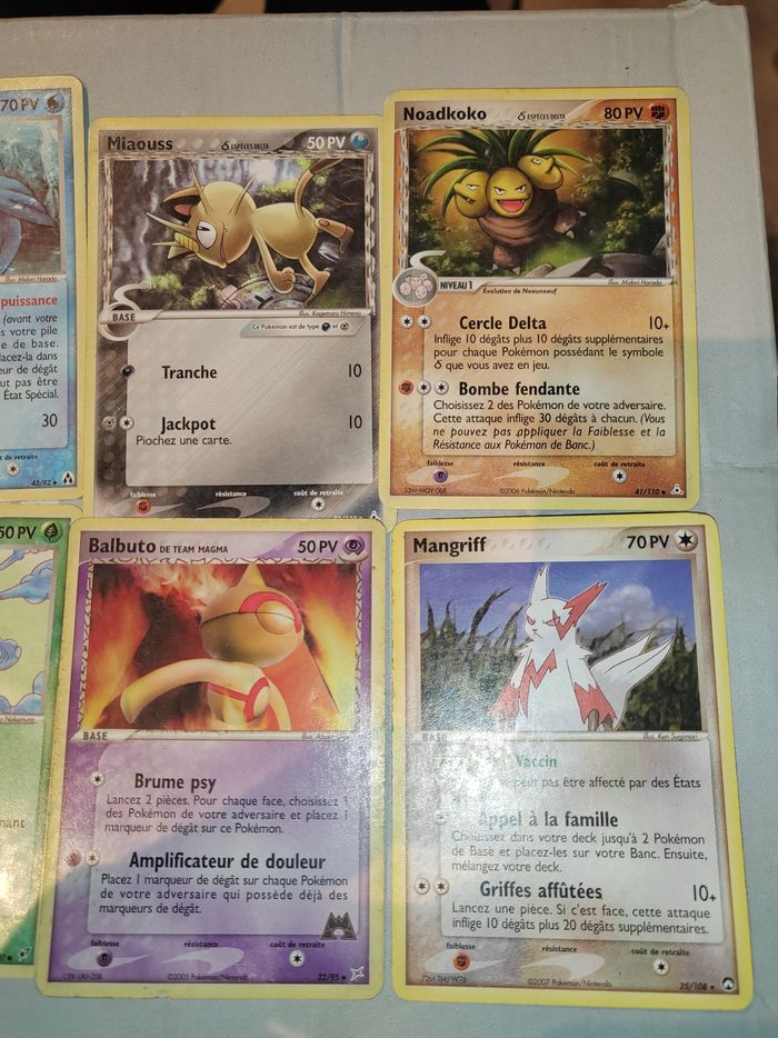 carte pokemon bloc ex