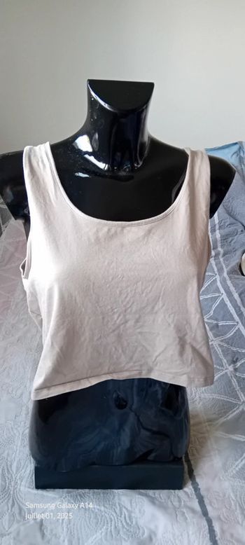 Haut court epaules dénudées beige femme 42 H&m