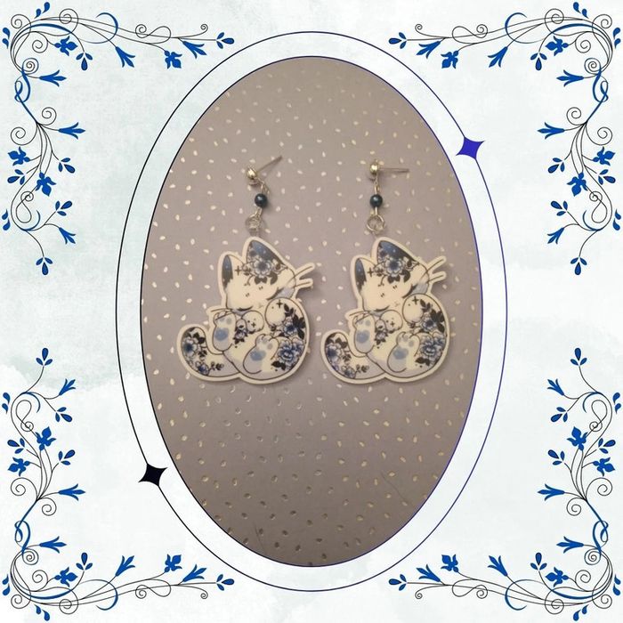 Boucle d'oreille chat