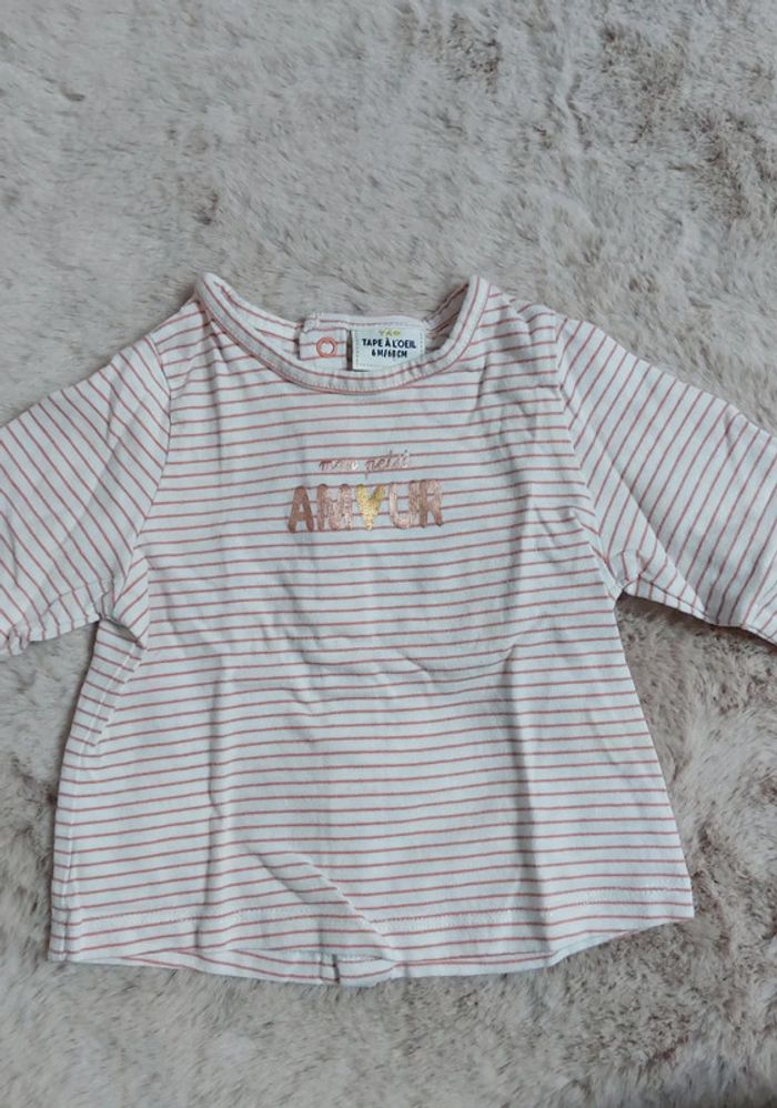 T-shirt "mon perit amour" TAO 6 mois