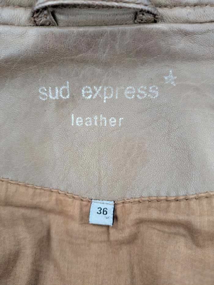 Veste en cuir d'agneau - Sud Express - taille 36 - photo numéro 4