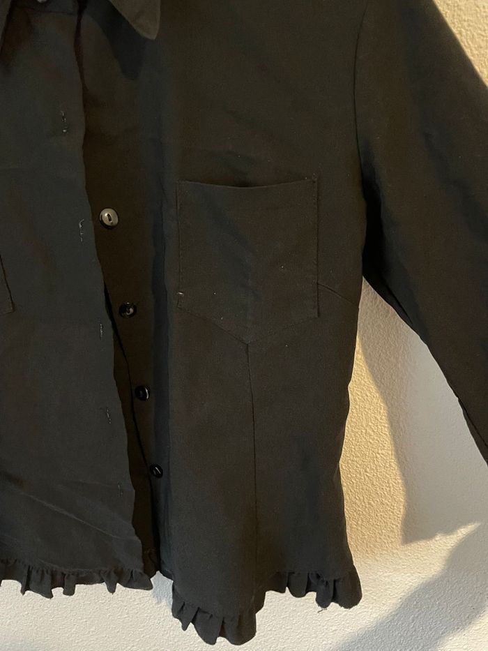 Chemise noire femme à manches longues – taille S / 36 - photo numéro 2