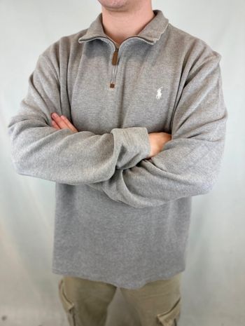 Jersey gris logo blanco Polo Ralph Lauren vintage