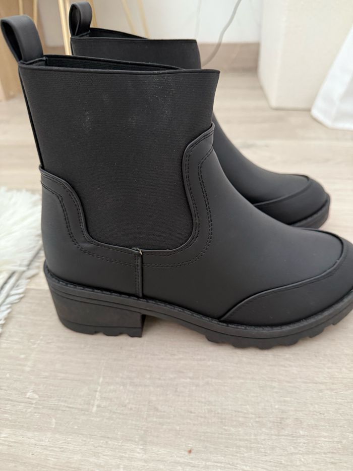 Bottines chelsea à talon carré femme Neuves boohoo - photo numéro 3