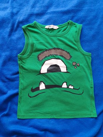 Tee shirt 98/104 garçon coton vert HM