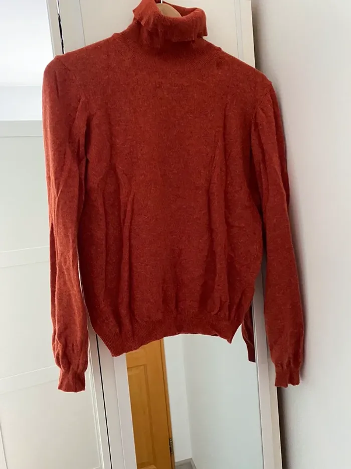 pull en laine corail/rouge 38/40