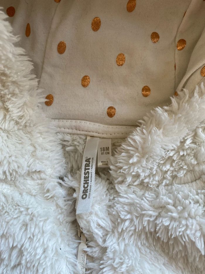 Veste fausse fourrure blanche à paillettes - photo numéro 3