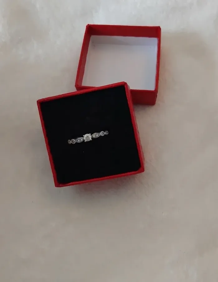 Bague 💍 des fiançailles en argent vrais taille 52 - photo numéro 2