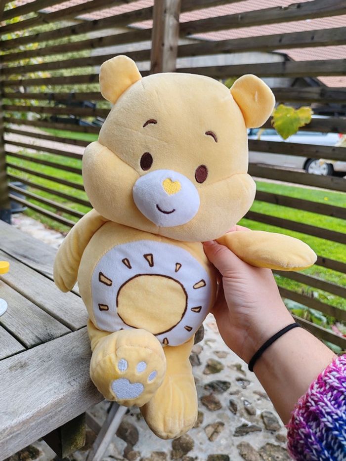 Peluche sensorielle bisounours jaune