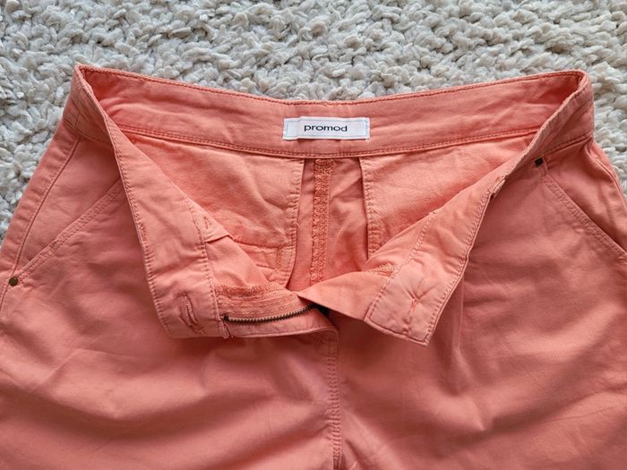 Short en toile corail Promod Taille 36 - photo numéro 5