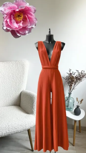 Combinaison couleur rouille terracotta plusieurs positions