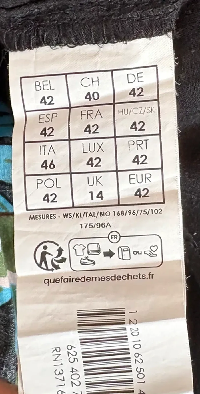 Robe maxi taille cintrée par lien imprimé oiseaux tropicaux Promod taille 42 - photo numéro 6
