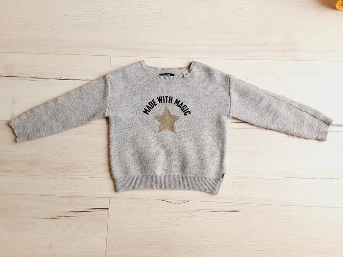 Vêtement fille pull gris Okaïdi étoile 3 ans