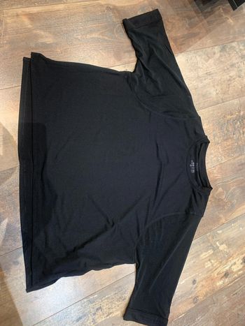 TEE shirt noir large bi matière