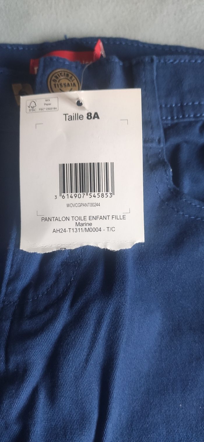 Pantalon toile fille 8 an neuf, - photo numéro 4