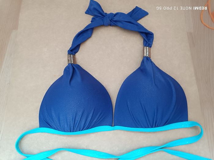 Maillot de bain bleu turquoise Rouge gorge T.L(40-42) - photo numéro 9