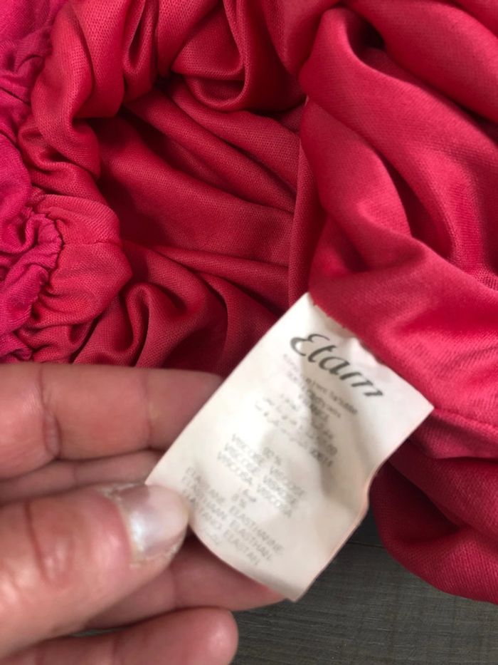 Robe d’été boule Etam taille 36 rose fuchsia - photo numéro 5