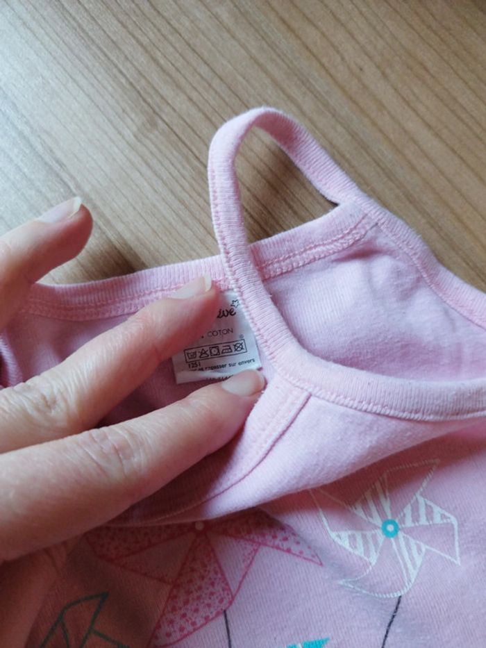 Lot de 3 bodies bretelles fille bébé rêve 12 mois très bon état - photo numéro 3