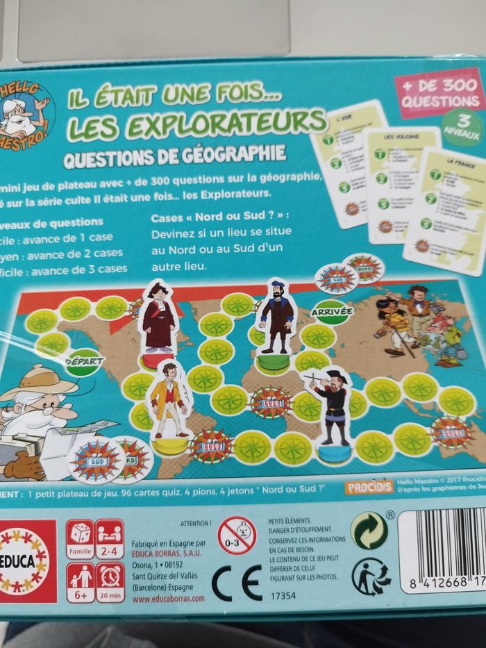Jeu de société Il était une fois Géographie à partir de 6 ans- Marque EDUCA - photo numéro 2
