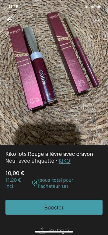 Lot kiko rouge à lèvre liquide est crayon
