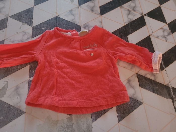 Haut manches longues épais fille 6 mois 68 cm