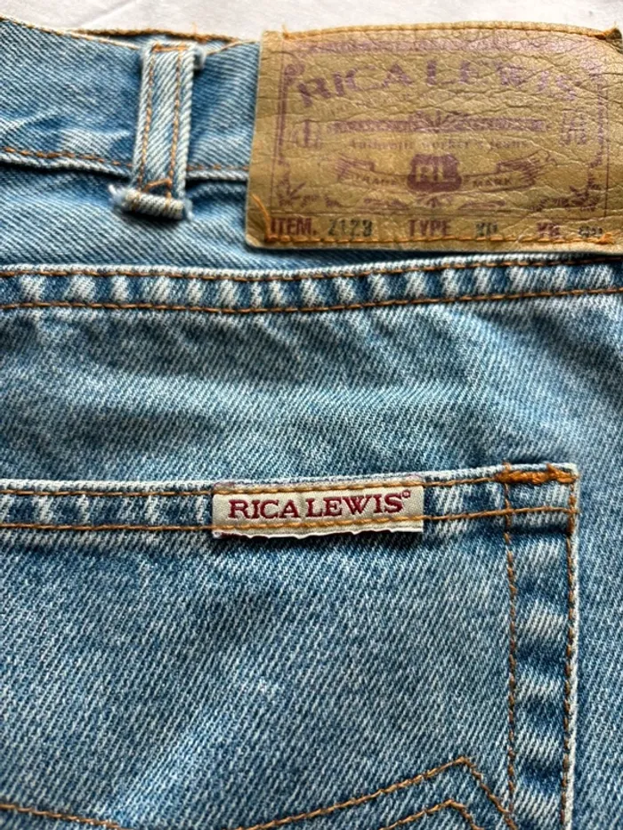 Jean vintage Rica Lewis RL70 relaxed fit droit regular straight bleu clair taille 50/2XL 90s homme - photo numéro 3