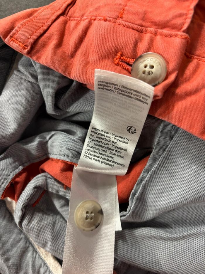 Short Lacoste Rose / Corail Taille 40 - photo numéro 5