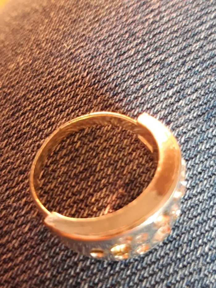 Bague fantaisie avec strass ajustable - photo numéro 6