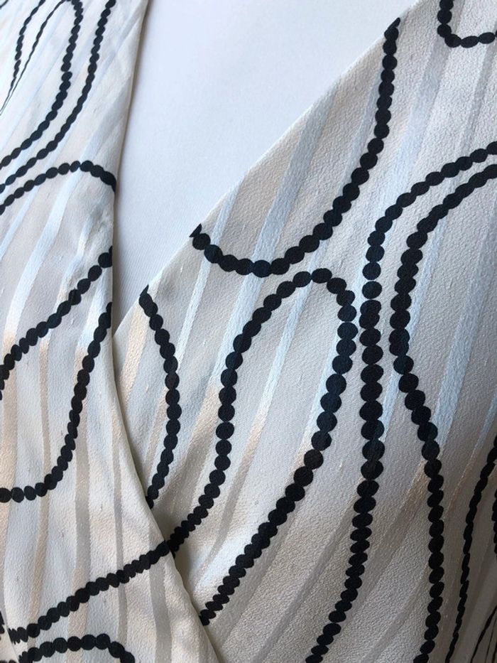 Blouse en satin cache cœur vintage M/L - photo numéro 5