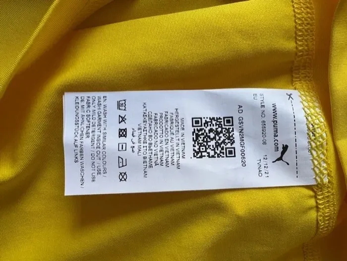 t shirt de sport homme manches longues puma jaune taille M - photo numéro 10
