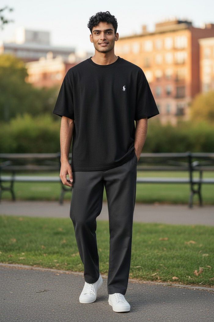 Tee Shirt Ralph Lauren pour homme - Taille M - Noir logo brodé blanc - Neuf - photo numéro 3