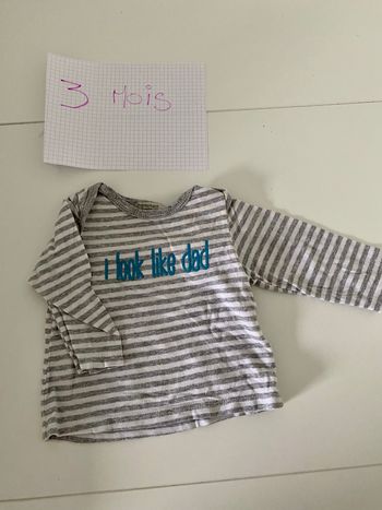 Lot 9 t-shirts manches longues 3 mois