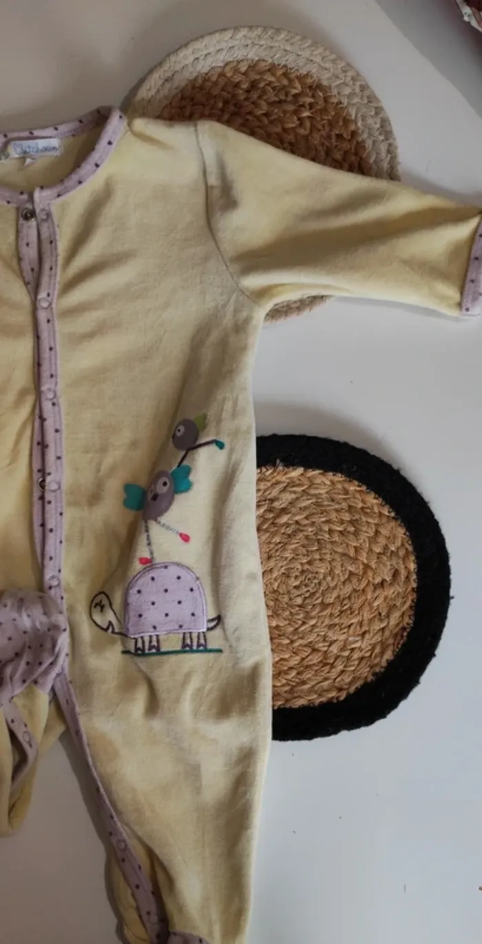 Pyjama hiver velours bébé fille impressions automne hiver printemps - photo numéro 3