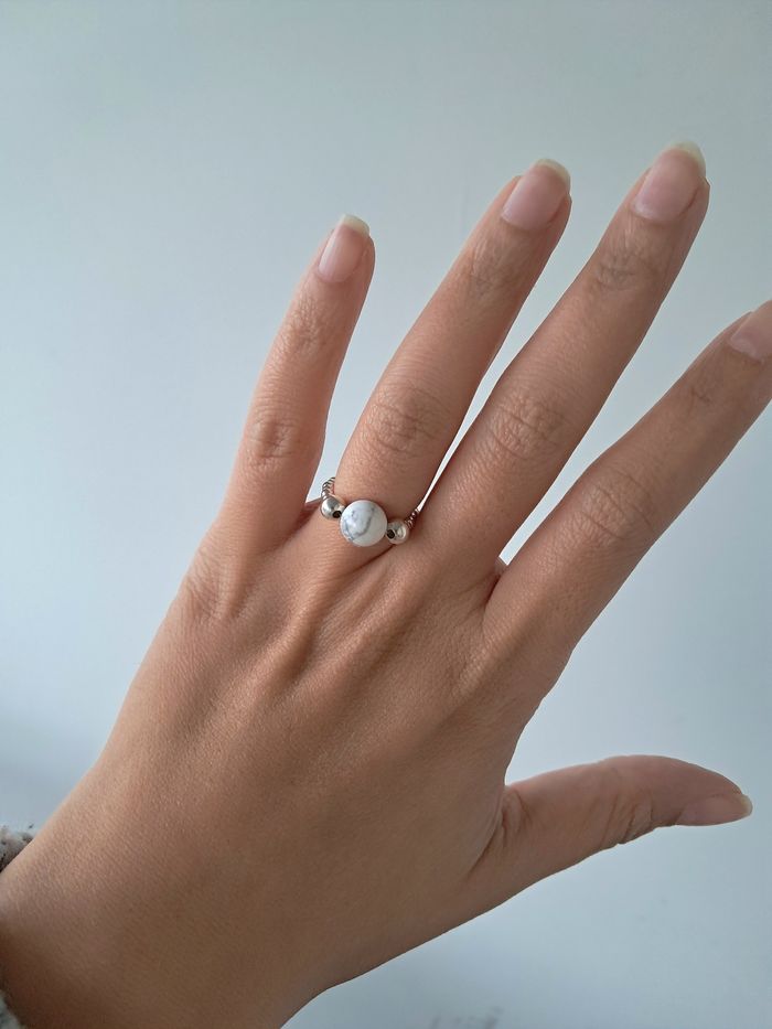 Bague howlite - photo numéro 2