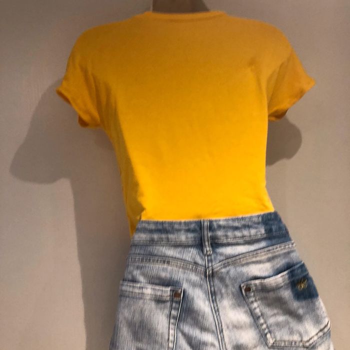 T-shirt court Zara trafaluc jaune taille S - photo numéro 5