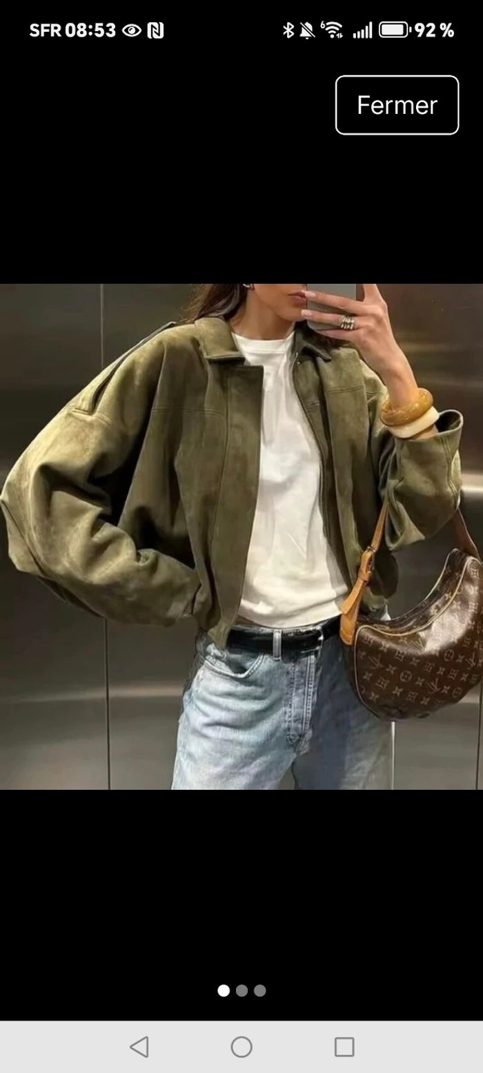 Blouson boule suédine