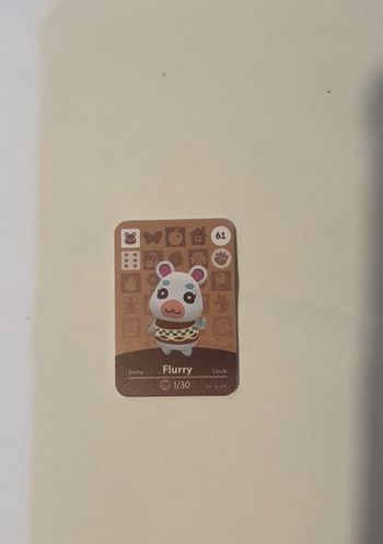 Mini Carte Amiibo NFC Animal Crossing Nintendo Flurry Emma