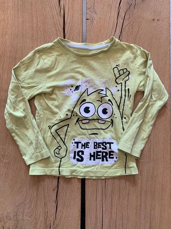 Tee-shirt manches longues vert anis garçon 5 ans Gemo