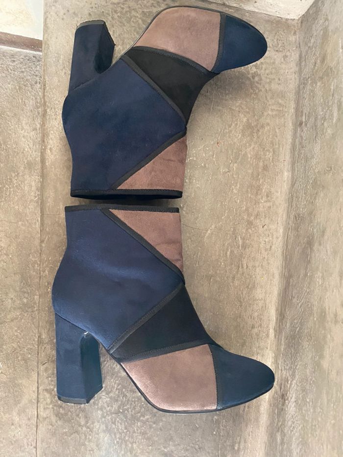 Bottines à talons patchwork Playa 37 - photo numéro 4