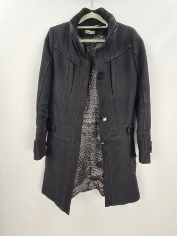 Manteau femme 2two noir mi long chic bureau ville