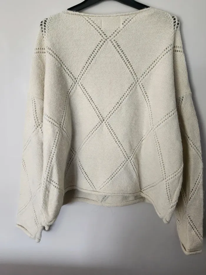 Pull chaud en laine blanc taille 38 40 Jubylee excellent état - photo numéro 3